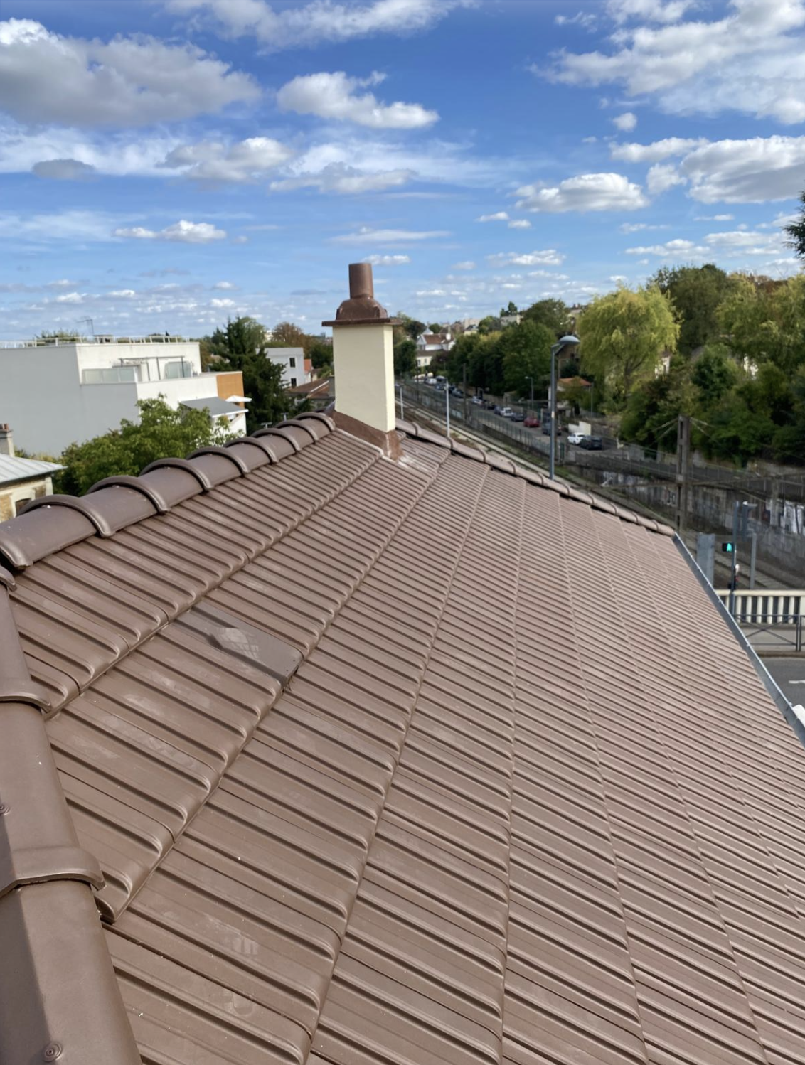 Toiture rénovée après travaux