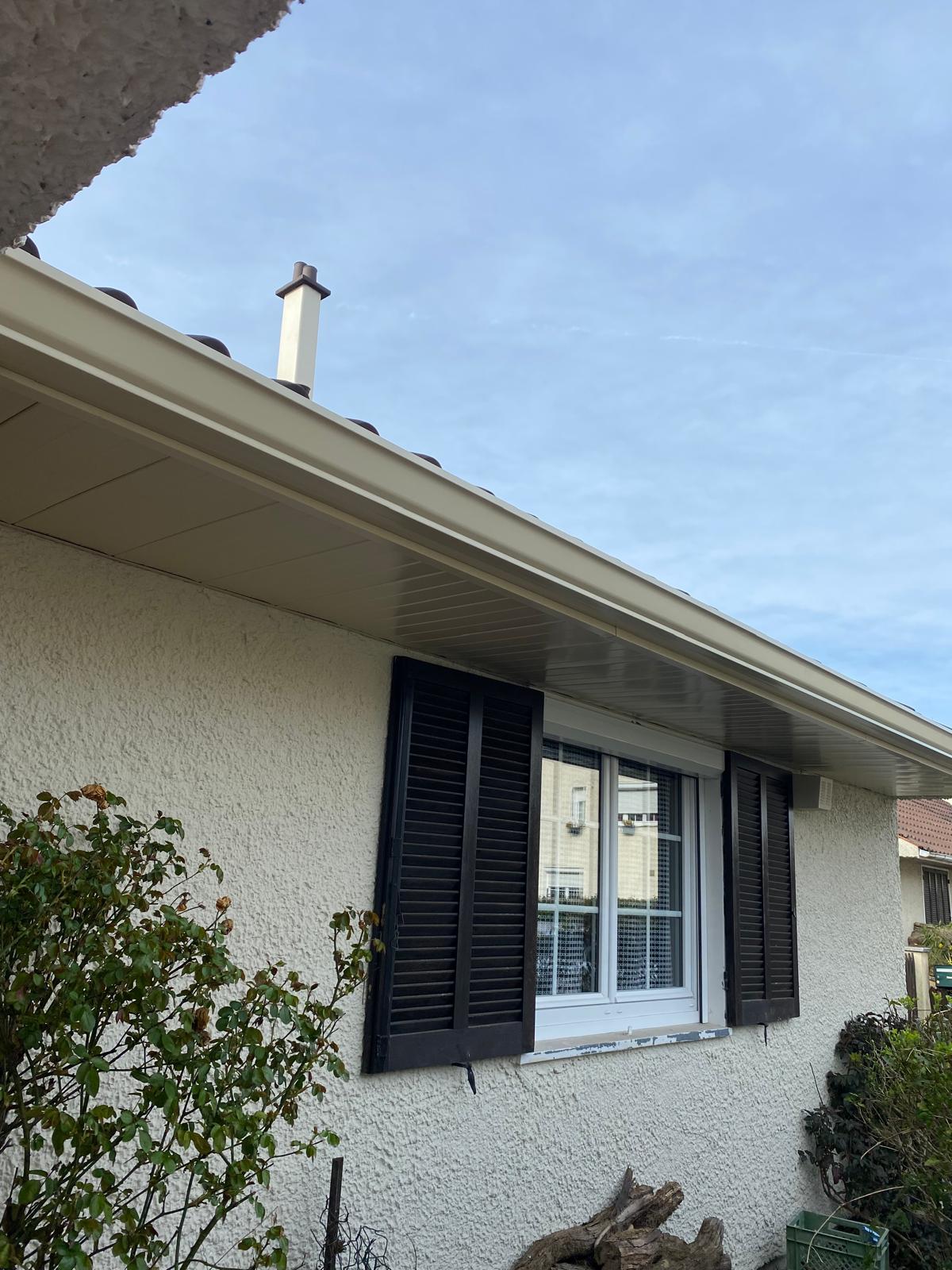 Gouttière et sous-face de toiture